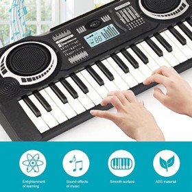 SKJJL Clavier Piano Enfant 37 Touches, Portable Clavier Électronique De  Piano avec Micro Enfant pour Chanter Fille, Jouets Éd