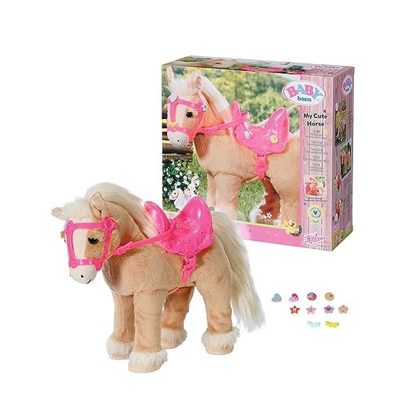 Baby Born My Cute Horse-pour Les Petites Mains, Jeu créatif, développe l’empathie & Les aptitudes sociales, 3 Ans + -Contient