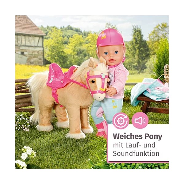 Baby Born My Cute Horse-pour Les Petites Mains, Jeu créatif, développe l’empathie & Les aptitudes sociales, 3 Ans + -Contient