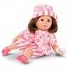 Götz 2116066 Cosy Aquini Stripe Vibes Bathing Doll - Poupée avec des Cheveux Bruns, des Yeux Marron dormants en Set de 7 pièc