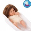 Götz 2116066 Cosy Aquini Stripe Vibes Bathing Doll - Poupée avec des Cheveux Bruns, des Yeux Marron dormants en Set de 7 pièc