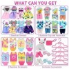 K.T Fancy Lot de 17 vêtements et accessoires pour poupée fille de 13 cm – 2 robes, 2 maillots de bain, 2 ensembles haut et pa