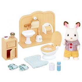 Sylvanian Family - 2203 - Poupes Et Accessoires - Frre Lapin - Chocolat / Toilettes
