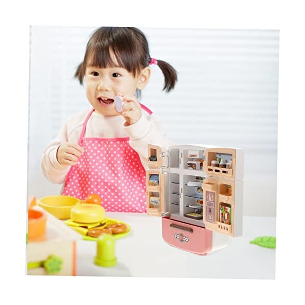 Toyvian 1 Ensemble Cuisine Simulation Réfrigérateur Filles Poupées Maison Accessoires pour La Maison Mini Jouets pour Enfants
