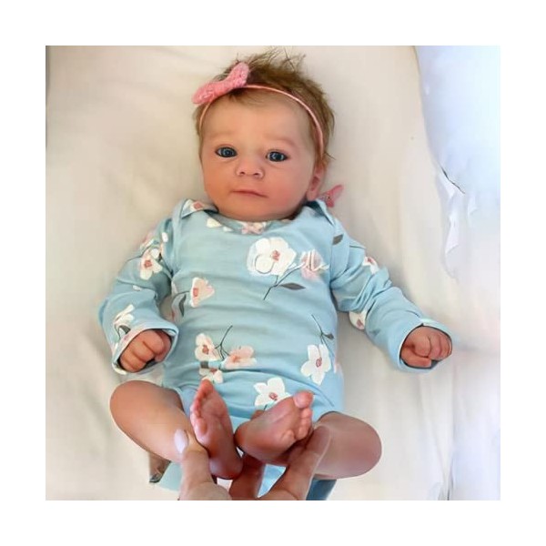 Lonian 19 inch 48cm Reborn Baby Dolls Realistic Baby Doll with Soft Cotton Body That Look Real Lifelike Preemie Baby Dolls So