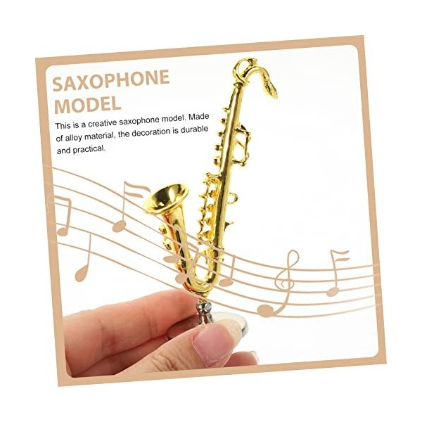 ibasenice 4 Pièces Accessoires pour Maison De Poupée Saxaboom Instrument De Musique Jouets Mini Saxophone Modèle Bureau Toppe