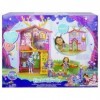 Coffret pour enchantimals la Maison 53 cm poupées biche danessa et Sprit + 15 Accessoires - Set Figurine Animal + 1 Carte - M