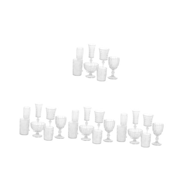 ifundom 28 Pcs Tasse deau Miniature Verres À Boire Tasses De Bière Verres À Cocktail Bols De Crème Glacée Miniatures De Mais