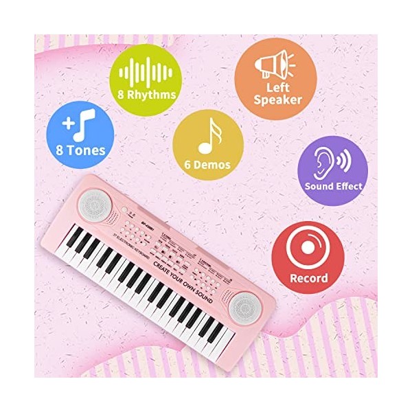 JoyPlus Jouets Musical Bébé 1 an, Tapis de Piano pour Enfants, Joue