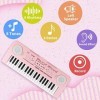 Piano Enfants 37 Touches, Multi-Function Musique Clavier, lectronique de Piano Jouets avec Micr, ducatif Cadeau pour enfants 