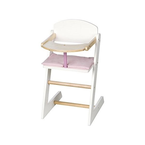 roba Table à langer de Poupée en Bois Scarlett avec Tringle à Vêtements et Étagère de Rangement + Matelas à langer - Blanc