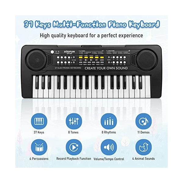 GOPLUS 37 Touches Clavier Électronique pour Enfants Portable avec