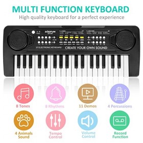 Clavier Piano élEctronique Enfants, 37 Touches Musique Piano Clavier Portable Mini Num Erique Clavier Denseignement Jouets é
