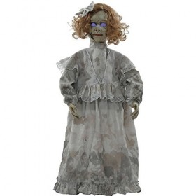 Accessoire Décoration Poupée de Porcelaine animé Grandeur Nature Halloween 81 cm
