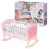 Baby Annabell 703236 Sweet Dreams Cot Bedtime Accessory-Rocking Function, Lullaby Feature-Includes Mattress & Bedding-for 36 