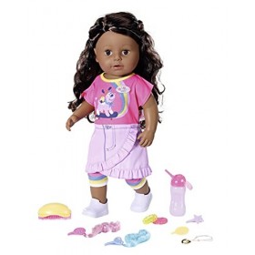 BABY born Big Sister Poupée 43 cm - 6 fonctions réalistes, cheveux bouclés, pour les petites mains, jeu créatif développe l’e