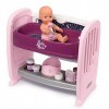 Smoby - Baby Nurse - Co Dodo 2 en 1 - Lit Cododo + Table à Langer - pour Poupons et Poupées - 14 Accessoires Inclus + 1 Poupo