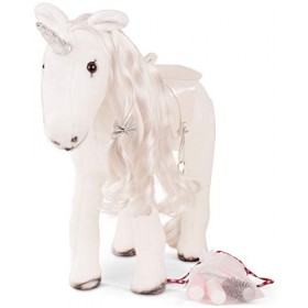 Götz 3402631 Poupée Licorne Agate à coiffer - Cheval à coiffer - Hauteur au Garrot env.&nbsp;37&nbsp;cm, Hauteur Totale denv.&nbsp;52&nbsp;cm - 
