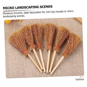 ibasenice 200 Pcs Micro Marque Corde Scène De Nettoyage Balais Halloween avec Fête Mini Maison De Poupée Accessoire Modèle Po