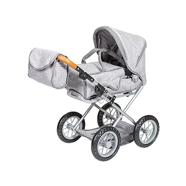 KNORRTOYS.COM- Poussette pour poupée Ruby-Marron Pierre, 63132, Gris, 51 x 37 x 64 cm