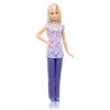 Barbie Métiers poupée infirmière blonde avec blouse, pantalon violet et stéthoscope, jouet pour enfant, DVF57