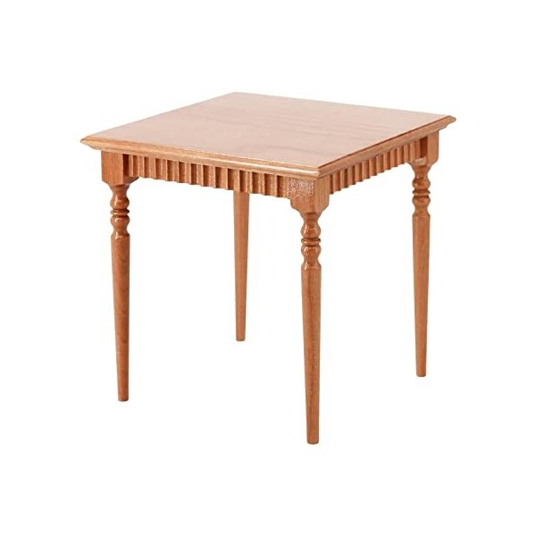 Perfeclan Table en Bois Meubles Artisanat Modèle Bureau Carré pour 1/6 échelle Poupée Cuisine Ornement Accessoires Décor, Bru
