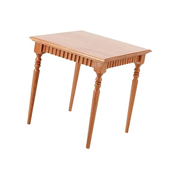 Perfeclan Table en Bois Meubles Artisanat Modèle Bureau Carré pour 1/6 échelle Poupée Cuisine Ornement Accessoires Décor, Bru