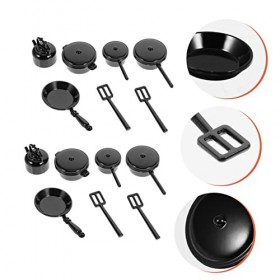 ERINGOGO 8 Ensembles Maison De Poupée Maison De Poupée Miniature Casseroles Et Poêles Maison De Poupée Accessoires De Cuisine