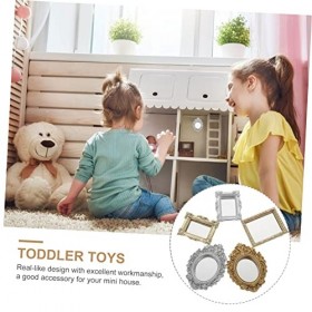 Toyvian 25 Pièces Miroir De Maison De Poupée Fournitures pour Maison De Poupée Accessoires De Maison De Poupée Ornements De M