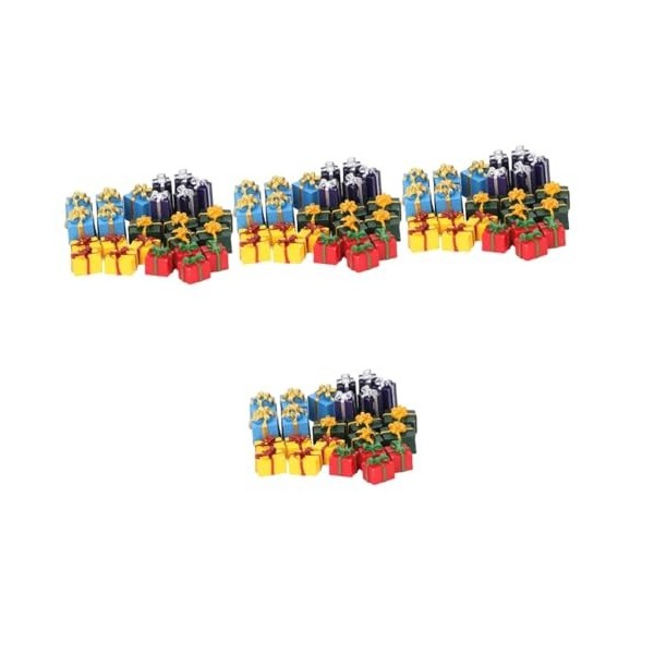 ibasenice 100 Pièces Accessoires De Noël Bricolage Ornement De Maison De Poupée Petites Figurines De Noël Rôle Semblant Jeu J