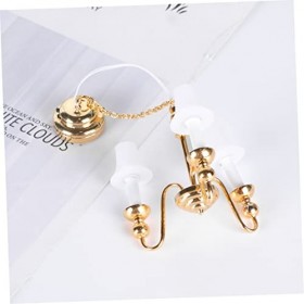 Totority 2 Pièces Maison De Poupée Meubles Maison De Poupée Lumières Miniature Accessoires Lampe Plafonnier Maison De Poupée 