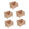 Yardwe 5 Pièces Maison De Poupée Décoration Playhouse Accessoires Miniture Décoration Bébé Mini Berceau Mini Maison Lit Bébé 