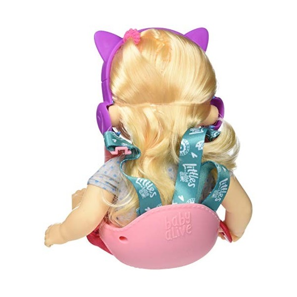 Baby Alive Littles, Carry n Go Squad, Little Chloe Blonde Hair Doll, porte-poupée, accessoires, jouet pour enfants à partir 