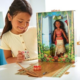 Disney Store Disney Story Poupée Vaiana pour enfants, figurine entièrement articulée avec accessoires, convient aux enfants à
