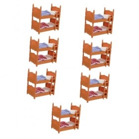 Totority 7 Pièces Lit Paillettes Filles Maison De Poupée Accessoires Vie Jouer Scène Modèle Maison De Poupée Meubles 18 Pouce