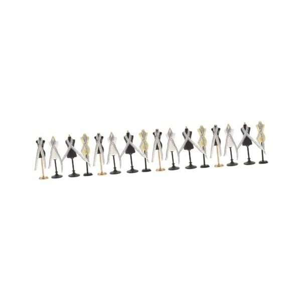 Toyvian 16 Ensembles Miniature Scène Mannequin Mini Poupée Modèle De Corps Humain Poupées Miniatures Mannequin Poupée Robe Ma