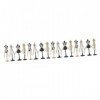 Toyvian 16 Ensembles Miniature Scène Mannequin Mini Poupée Modèle De Corps Humain Poupées Miniatures Mannequin Poupée Robe Ma