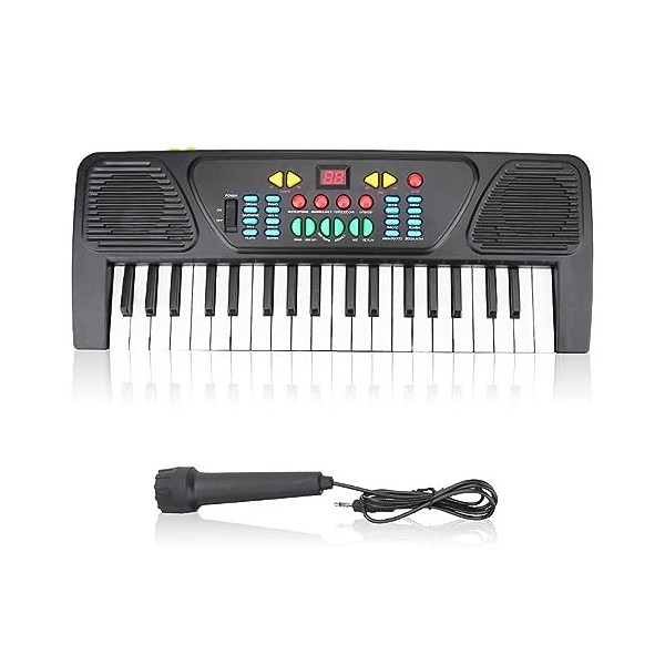 37 Touches Clavier électrique, Piano de Musique avec Microphone Instrument de Musique Jouet Clavier de Musique Portable Jouet