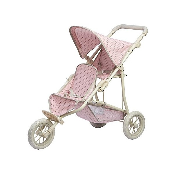 Poussette double pour poupée poupon de 40cm jeux dimitation jouet Olivias Little World OL-00004