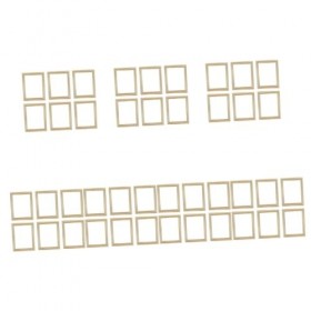 Totority 42 Pièces Bricolage Cadre Photo Vierge Uni Meubles Minuscules Mini Accessoires pour Poupées Maisons De Poupées en Bo