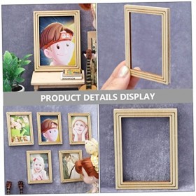 Totority 42 Pièces Bricolage Cadre Photo Vierge Uni Meubles Minuscules Mini Accessoires pour Poupées Maisons De Poupées en Bo