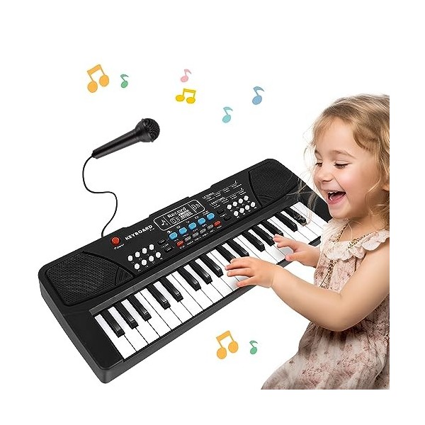 Piano pour Enfants, 37 Touches Clavier électronique de Piano Jouets avec Microphone pour Enfants Garçon Filles Cadeau Piano C