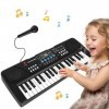 Piano pour Enfants, 37 Touches Clavier électronique de Piano Jouets avec Microphone pour Enfants Garçon Filles Cadeau Piano C