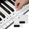 WiDream Ensemble 2 Pièces Autocollants Amovibles de Piano, Autocollants Partitions Piano, Autocollant Clavier de Piano, pour 