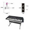 WiDream Ensemble 2 Pièces Autocollants Amovibles de Piano, Autocollants Partitions Piano, Autocollant Clavier de Piano, pour 