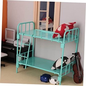 ERINGOGO 3 Pièces Lit Superposé Mini Moule Bébé Lit De Poupées Bébé Lit De Poupée Mini Échelle Meubles De Maison De Poupée Li