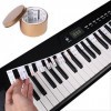 MuzcYM Lot de 88 autocollants pour clavier de piano - Pour débutants et enfants - Avec lettres colorées plus grandes et audac