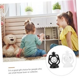 ibasenice 96 Pièces Mini Lampe À Huile Ornement Photo Lampes À Pétrole Rétro Lanternes DOrnement De Maison De Poupée Mini La