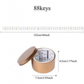 MuzcYM Lot de 88 autocollants pour clavier de piano - Pour débutants et enfants - Avec lettres colorées plus grandes et audac