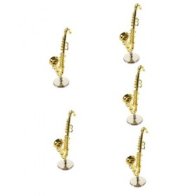 ibasenice 5 Pièces Accessoires pour Maison De Poupée Mini Musical Mini Saxophone Modèle Instrument De Musique Jouets Saxophon